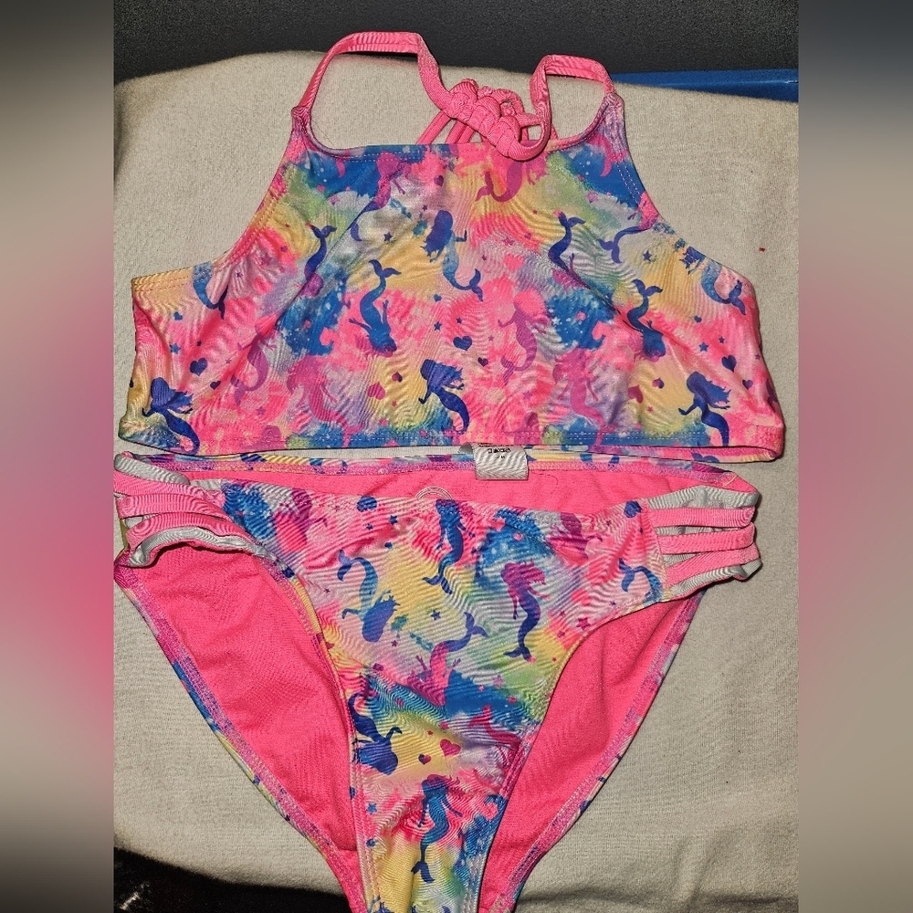 Wonder Nation Girls Mermaid Bikini Size Xl (14-16)